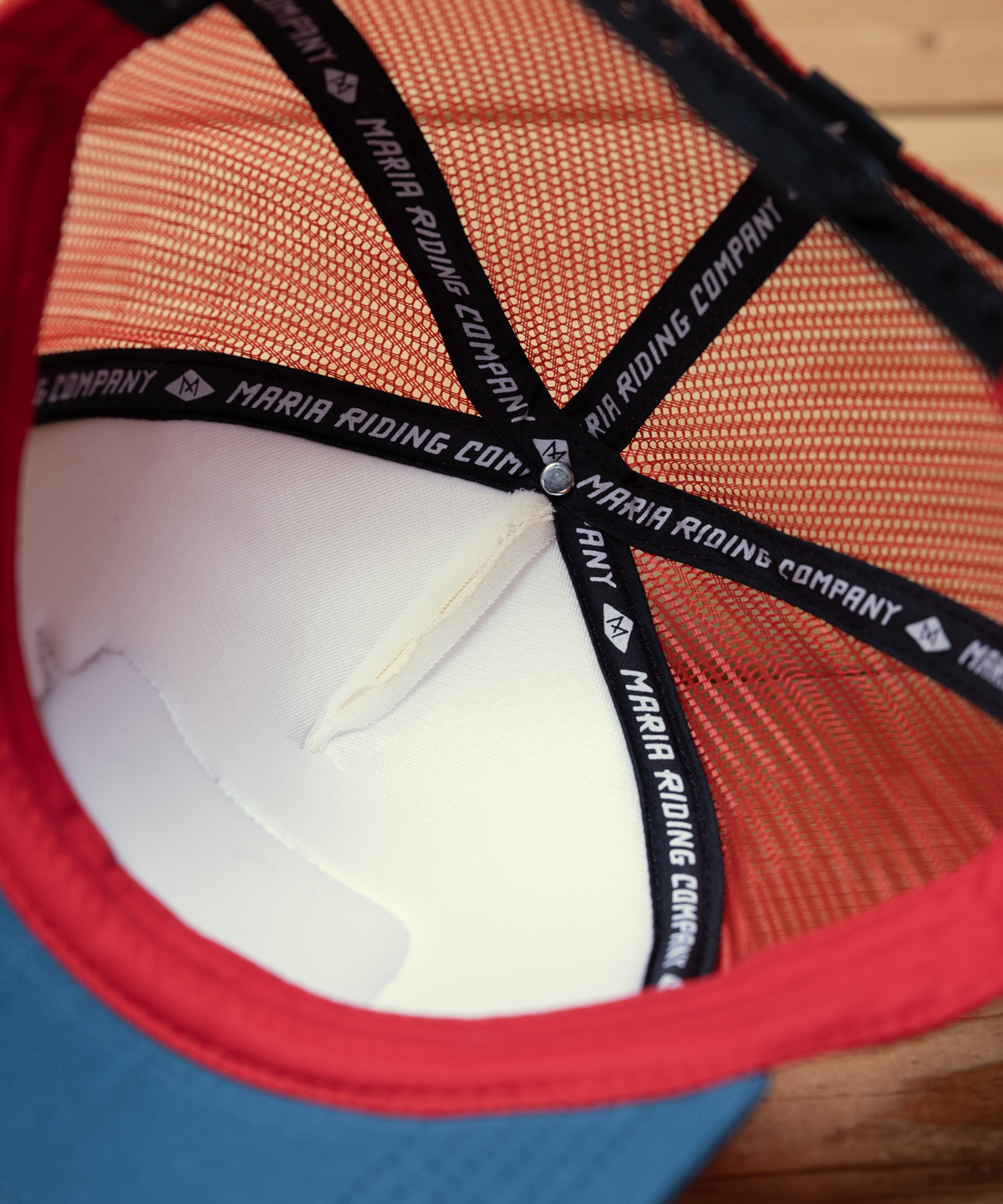 Red / Blue / Off White Snake Trucker Cap