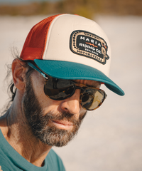 Red / Blue / Off White Snake Trucker Cap