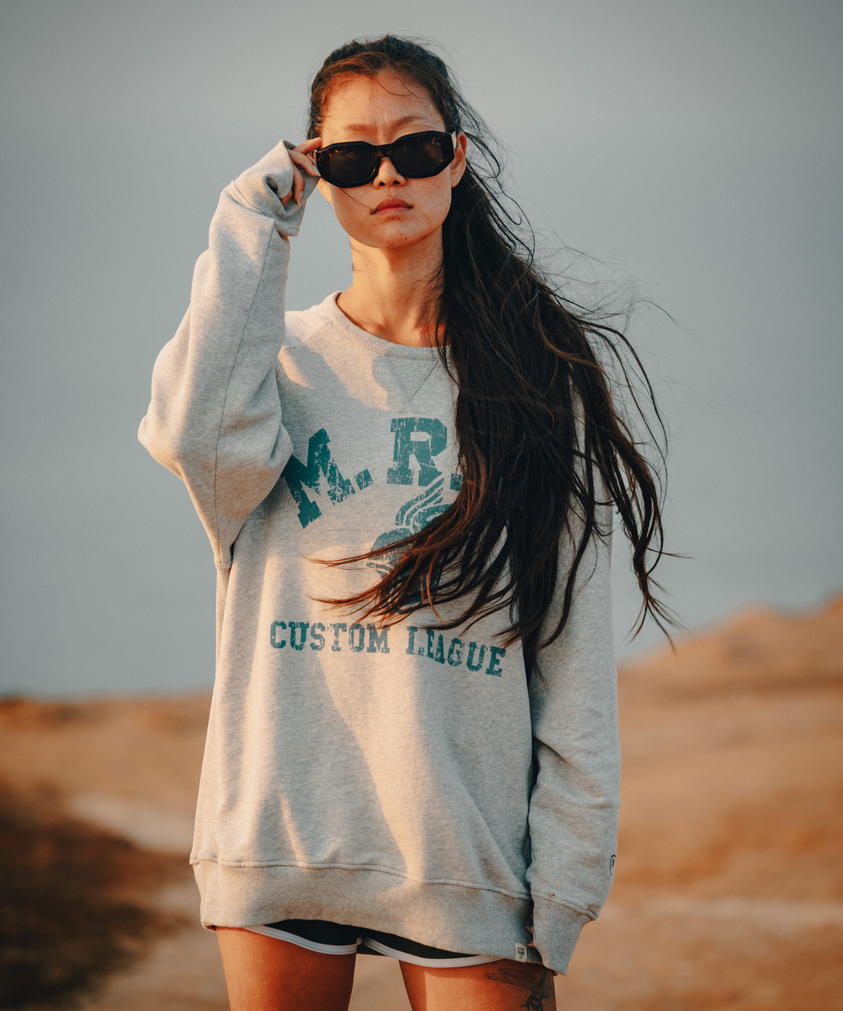 NEW! - Custom League Sweatshirt - Mescla Grey