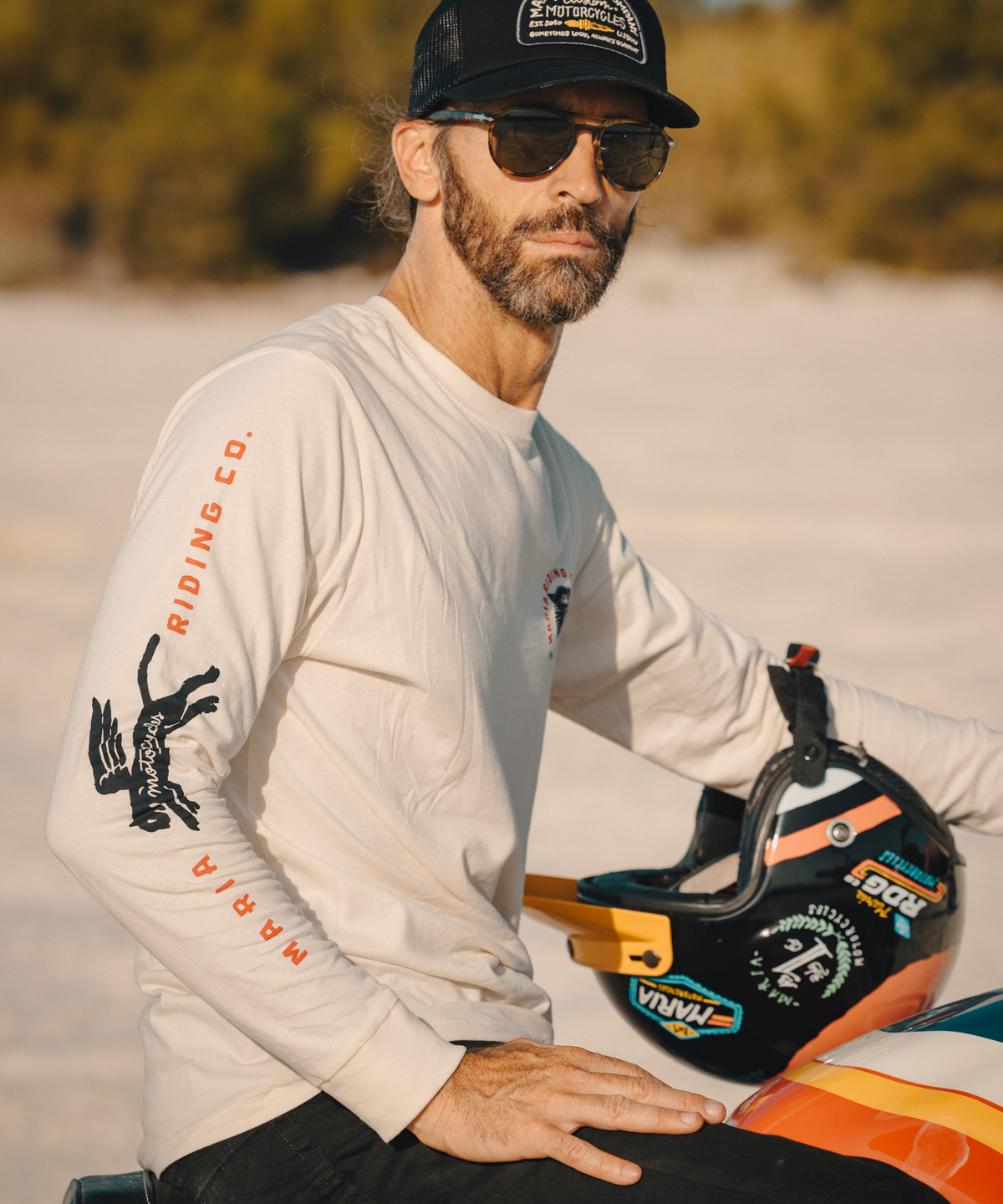 Panther Head Long Sleeve - Off White