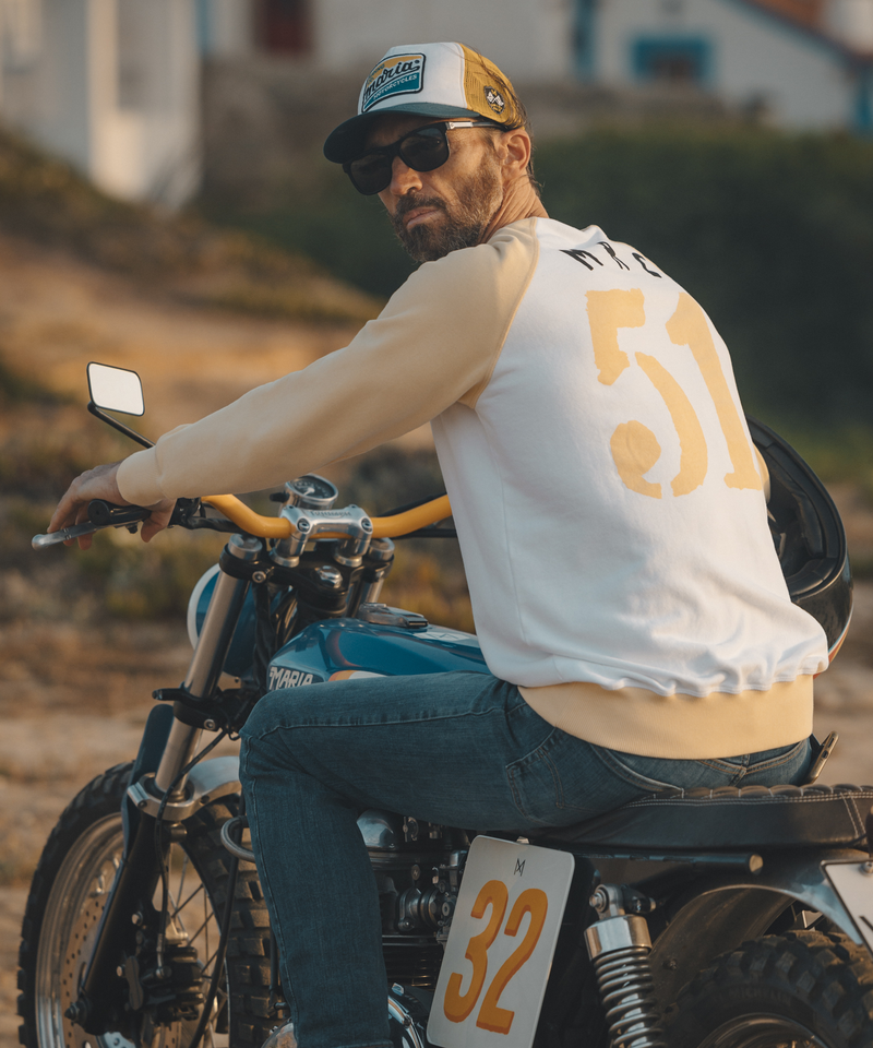 Faded online yellow sweatshirt
