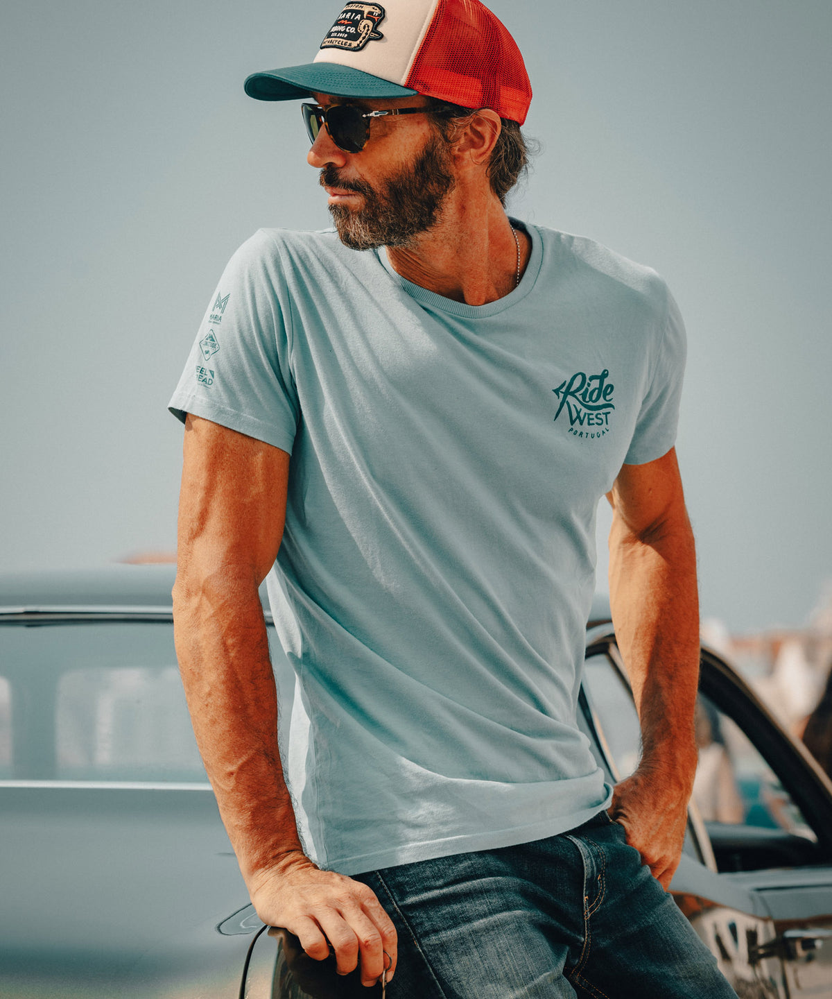 T-shirt - Ride West - Light Blue