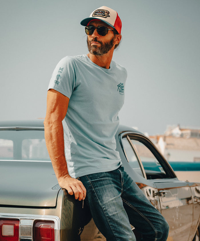T-shirt - Ride West - Light Blue