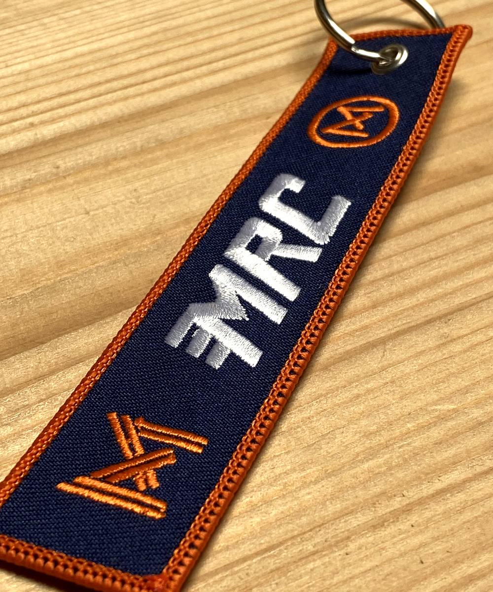Stripe Keyring - Orange/Blue