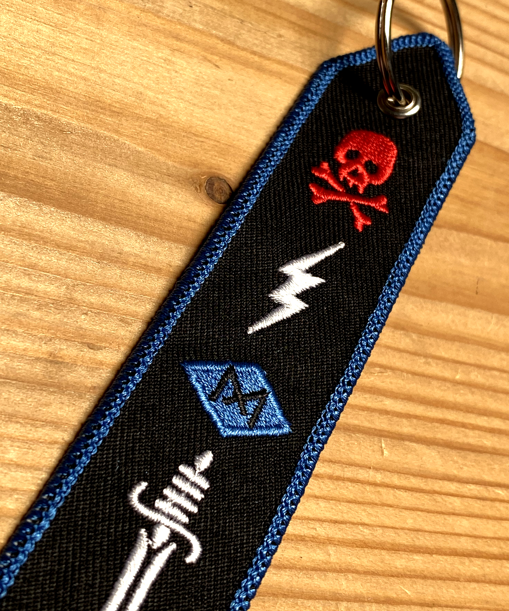 Stripe Keyring - Blue/Red