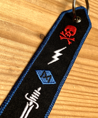 Stripe Keyring - Blue/Red