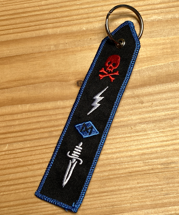 Stripe Keyring - Blue/Red