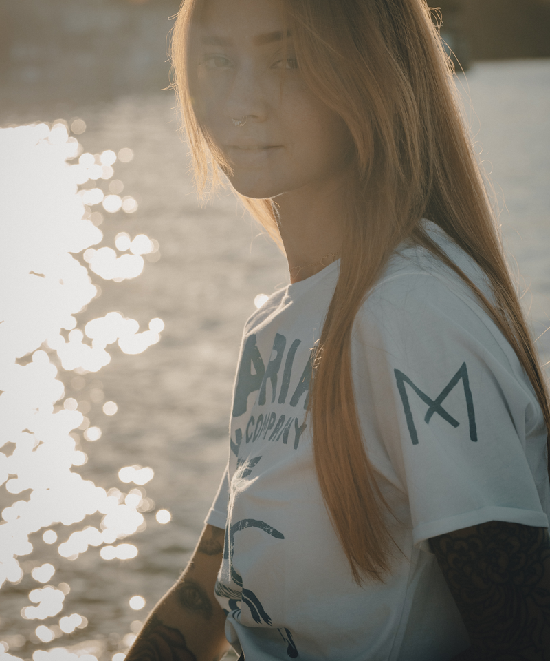 Women T shirt Flying Panther White