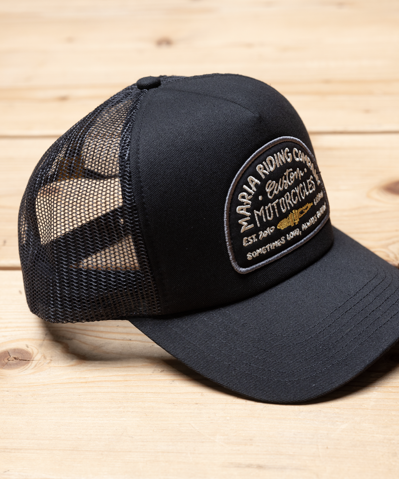 Black Spark Plug Trucker Cap