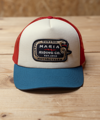 Red / Blue / Raw White Snake Trucker Cap