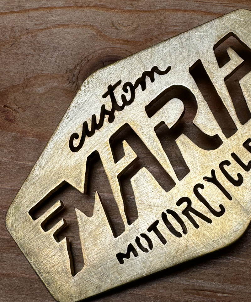 Brass Keyring - Maria Logo
