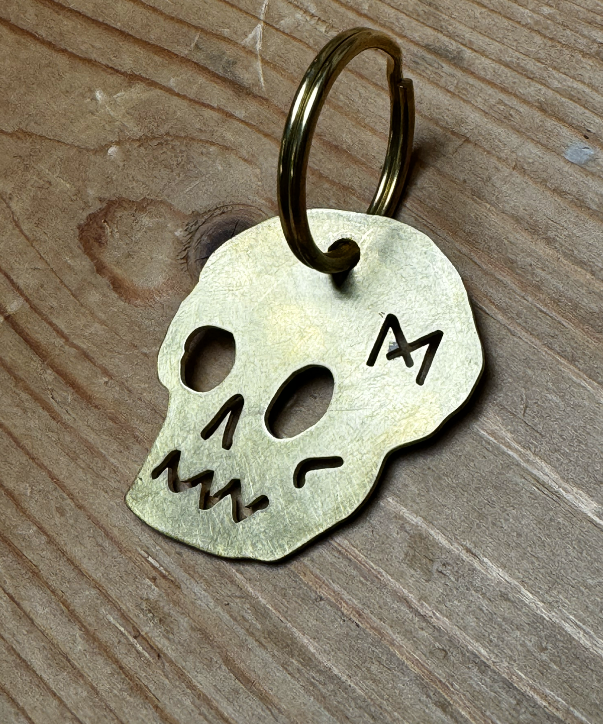 Brass Keyring - Skull