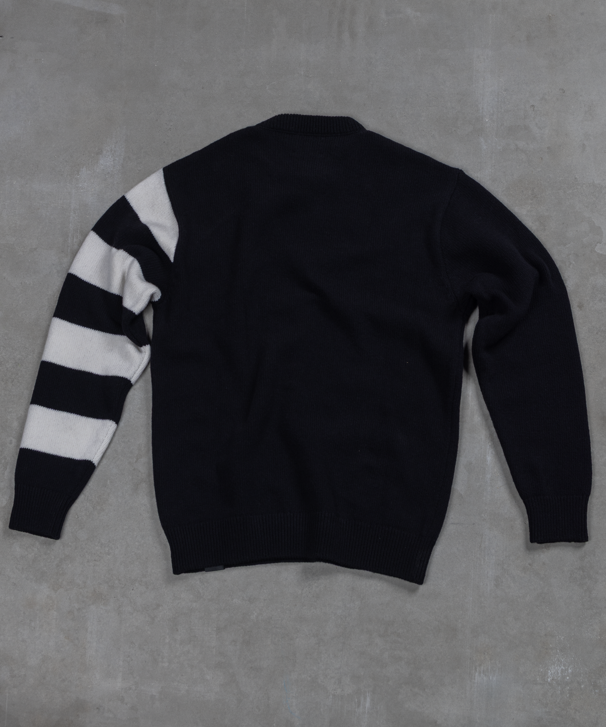SAL - Merino Wool Sweater - Black with stripes