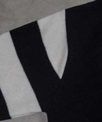 SAL - Merino Wool Sweater - Black with stripes