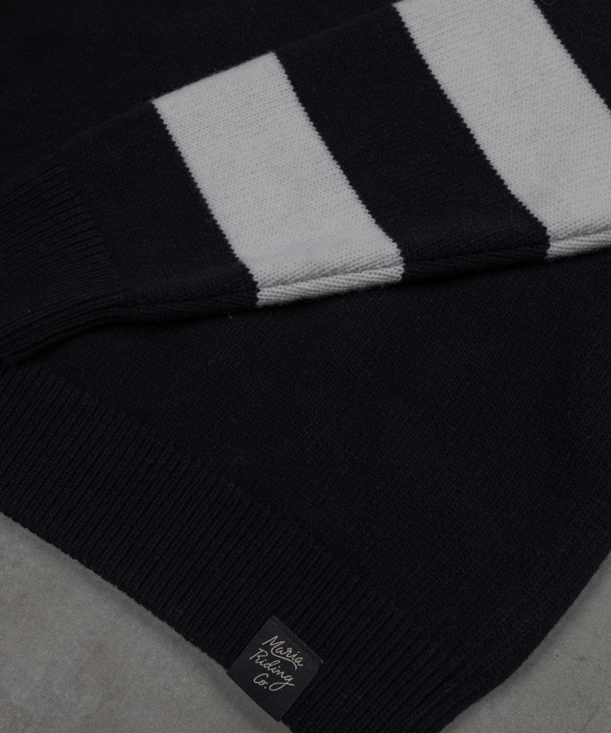 SAL - Merino Wool Sweater - Black with stripes