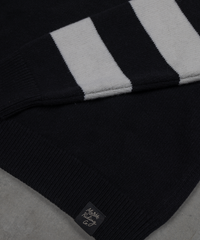 SAL - Merino Wool Sweater - Black with stripes