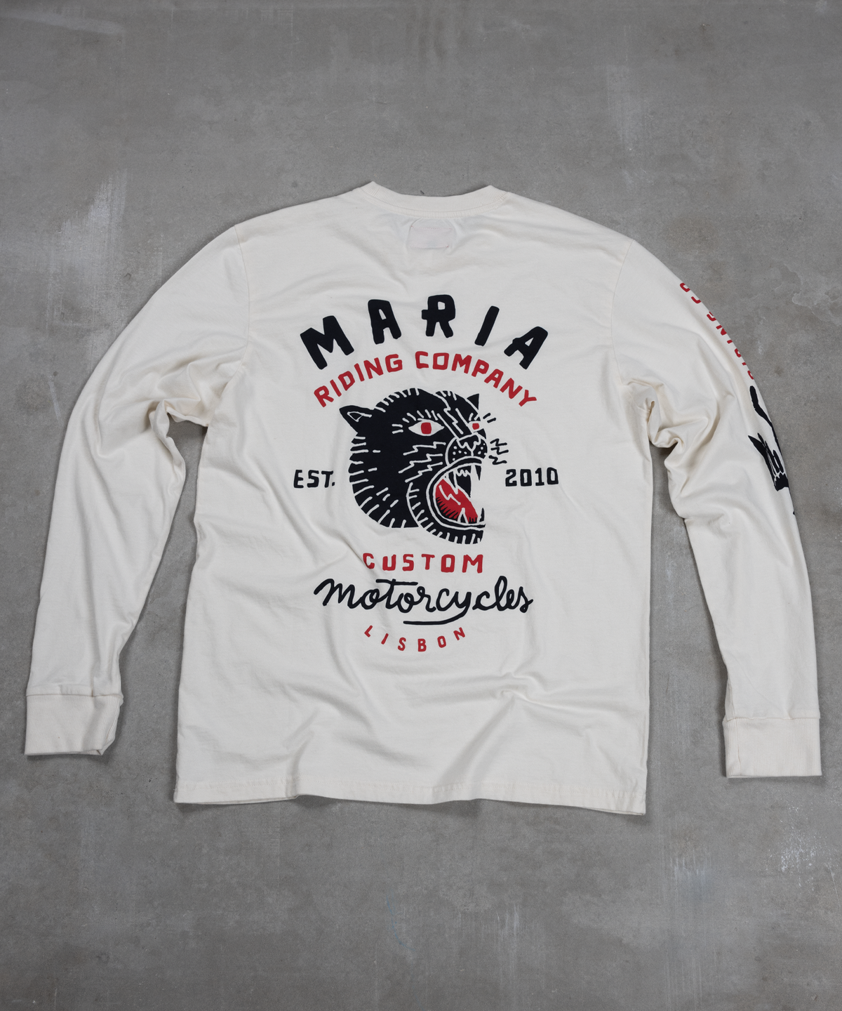 Panther Head Long Sleeve - Raw White