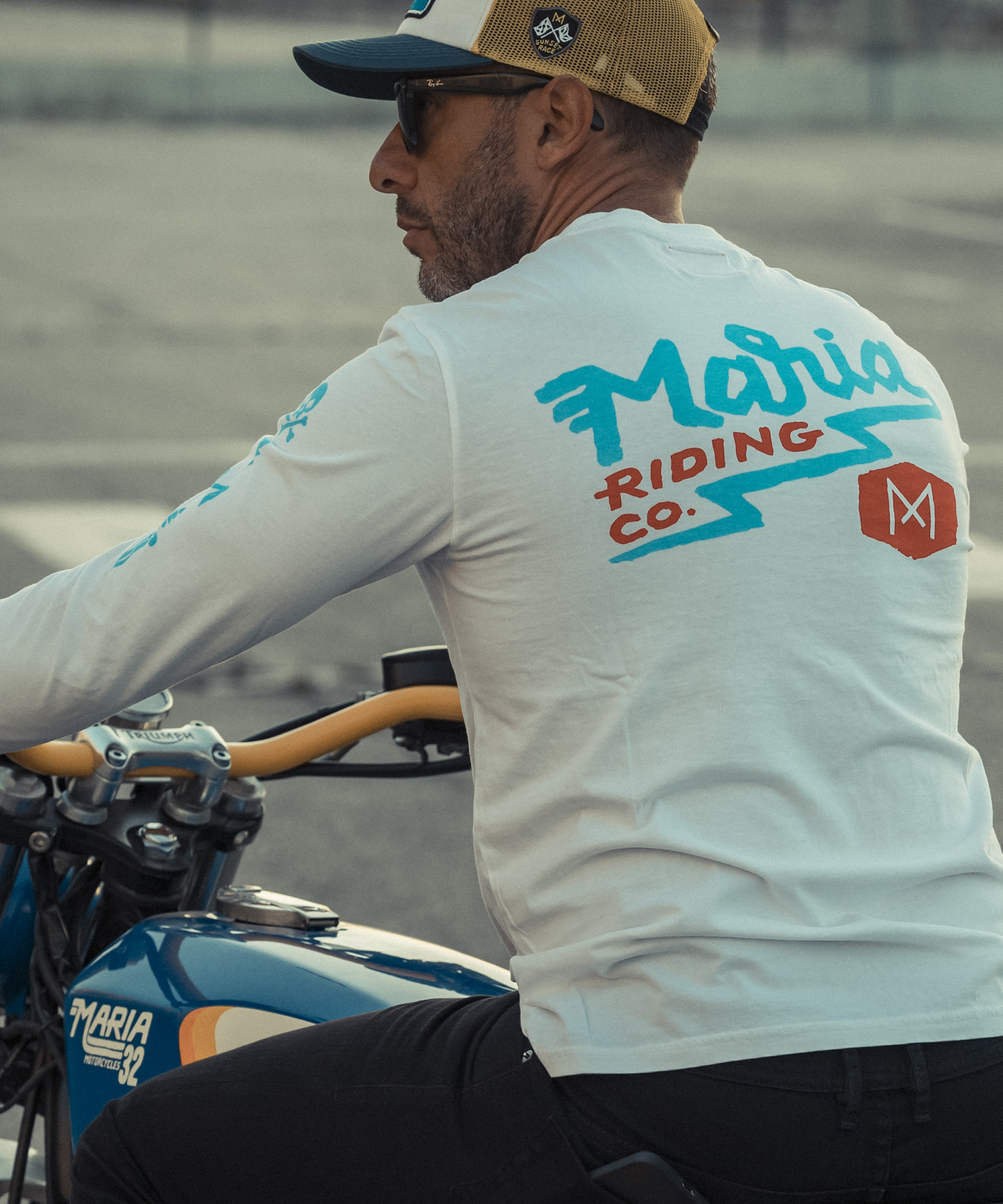 Hazard Long Sleeve - White – Maria Riding Company