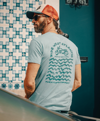 T-shirt - Ride West - Light Blue