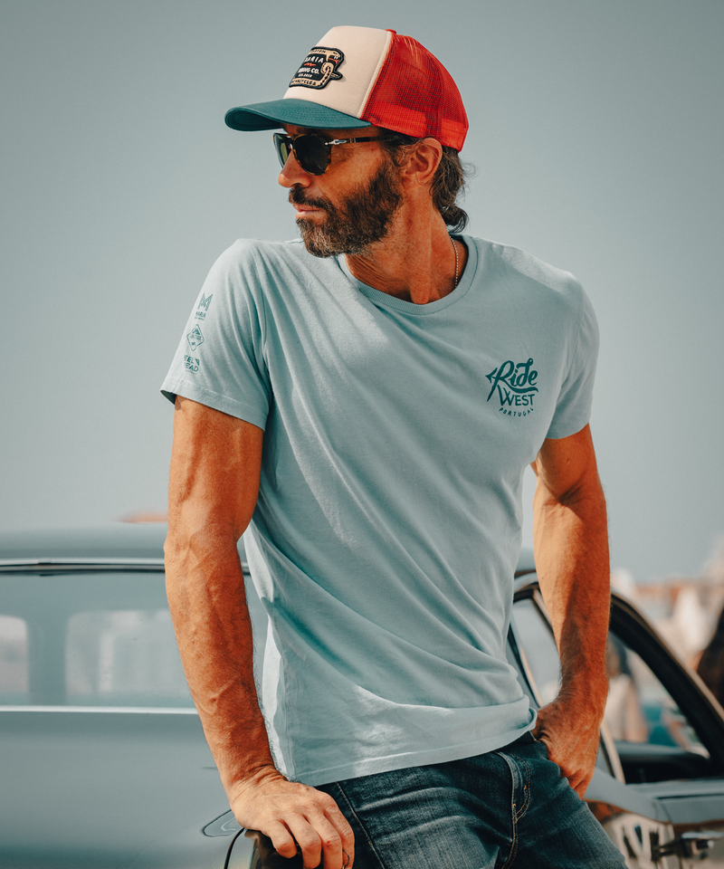 T-shirt - Ride West - Light Blue