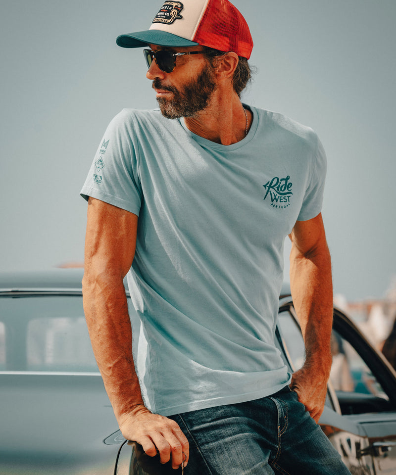 T-shirt - Ride West - Light Blue