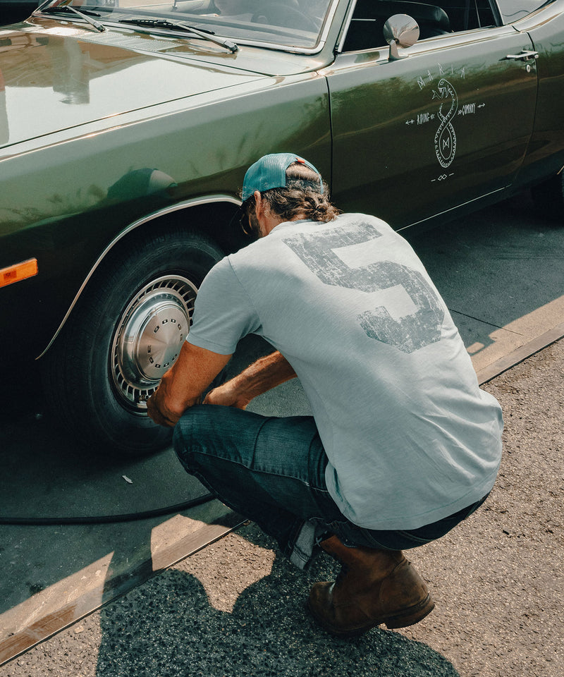 Pima Cotton Super T-shirt - Custom League - Desaturated Blue