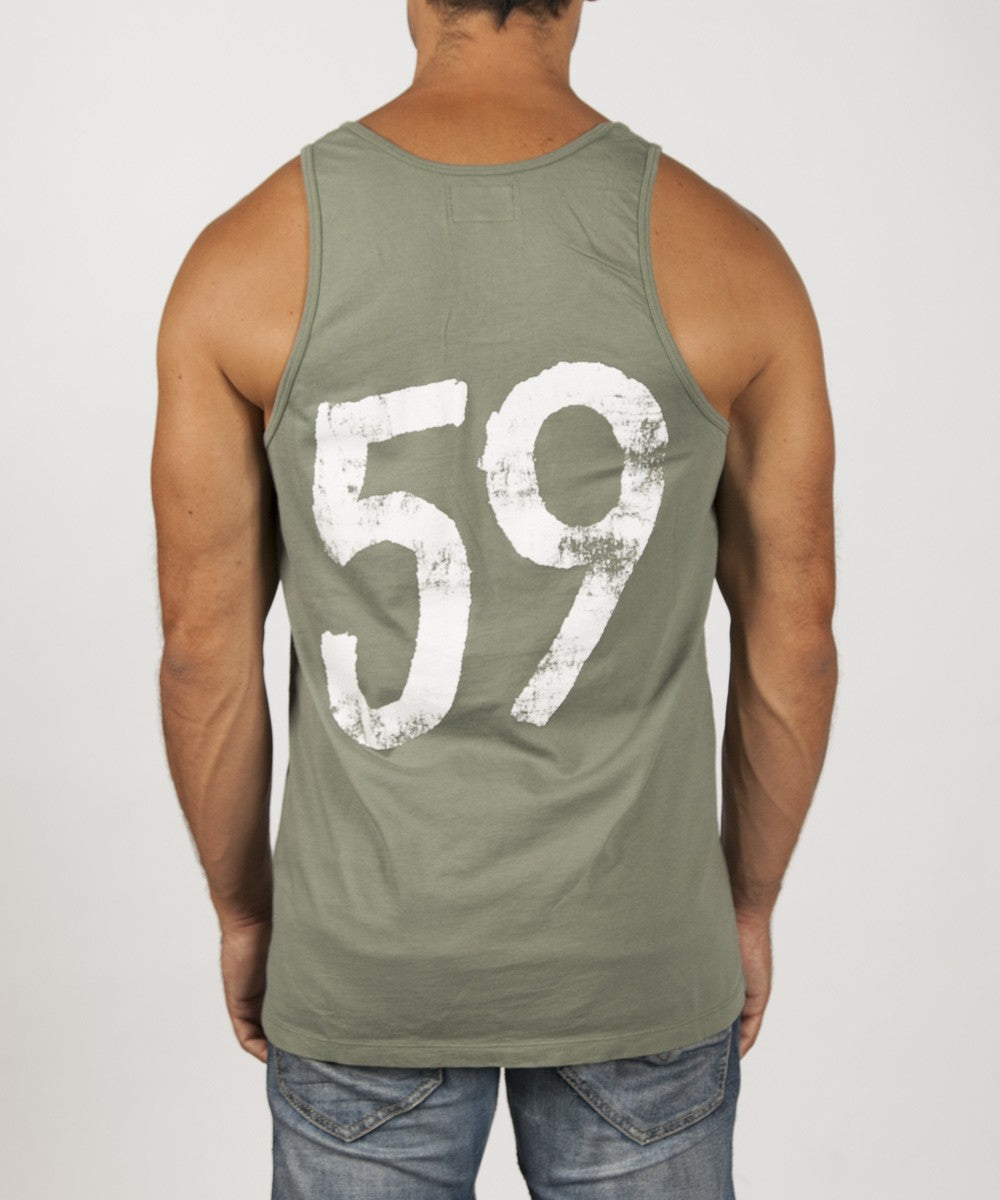 Men Top Tank - Army Green