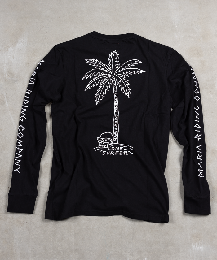 Lone Surfer Long Sleeve - Black