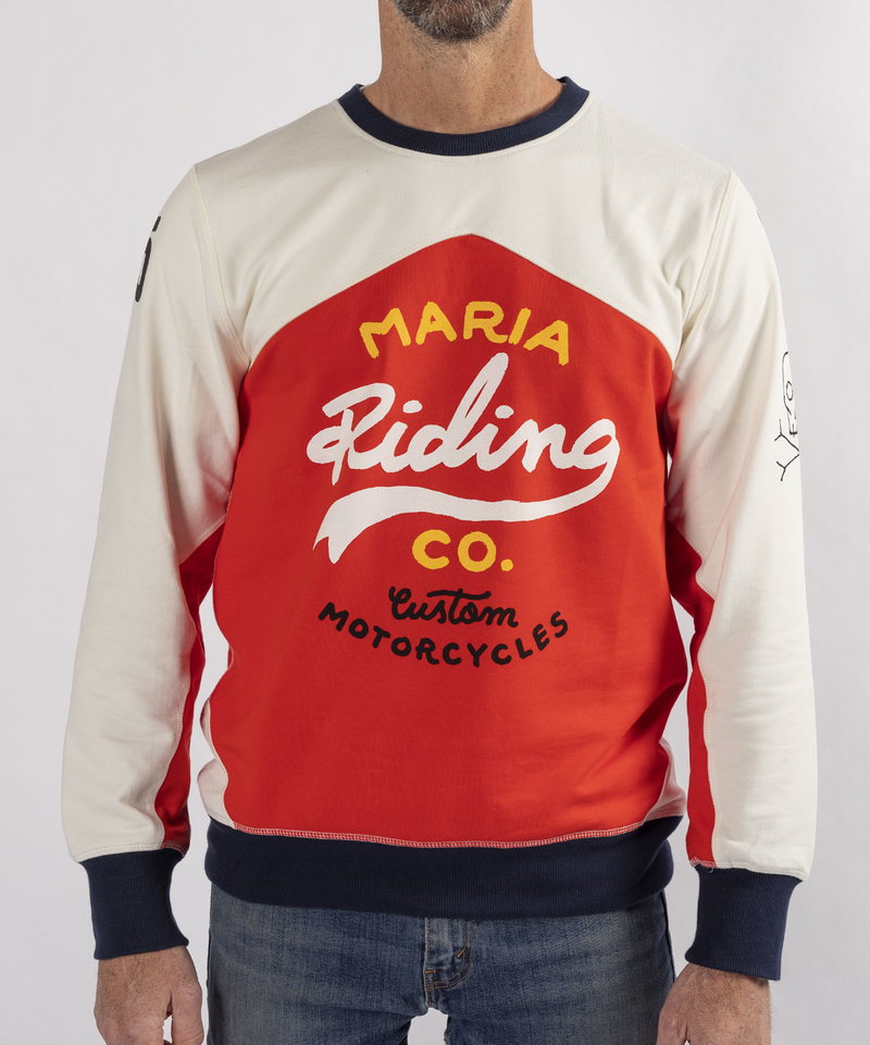 Men Racing Team Sweatshirt - Red