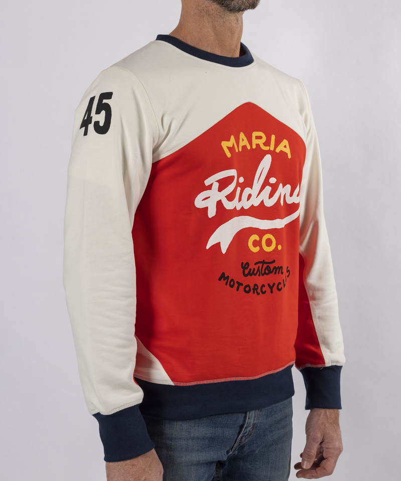 Men Racing Team Sweatshirt - Red