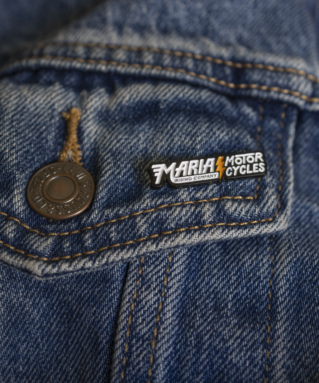 Maria black nickle Lapel PIN.