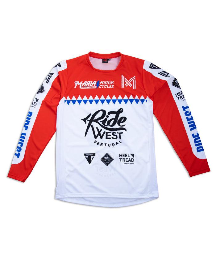 RIDEWEST Racing Jersey - Red/Blue