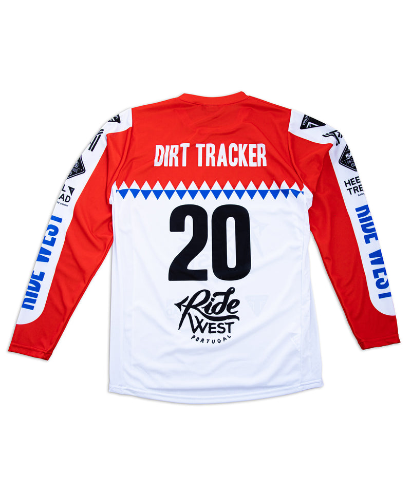 RIDEWEST Racing Jersey - Red/Blue