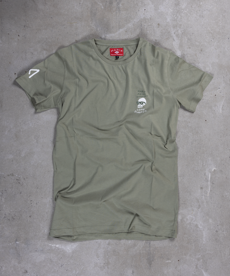 T-shirt - Lone Surfer - Olive