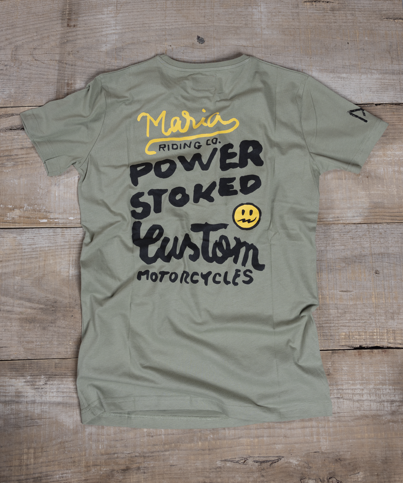 Men T-shirt - Power Stoked - Olive