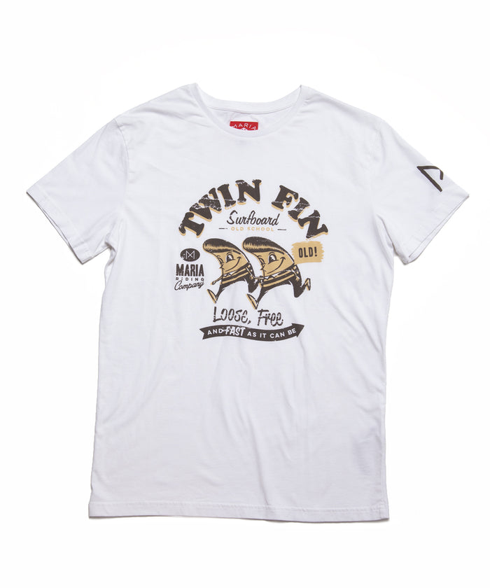 T-Shirt - Twin Fin - White