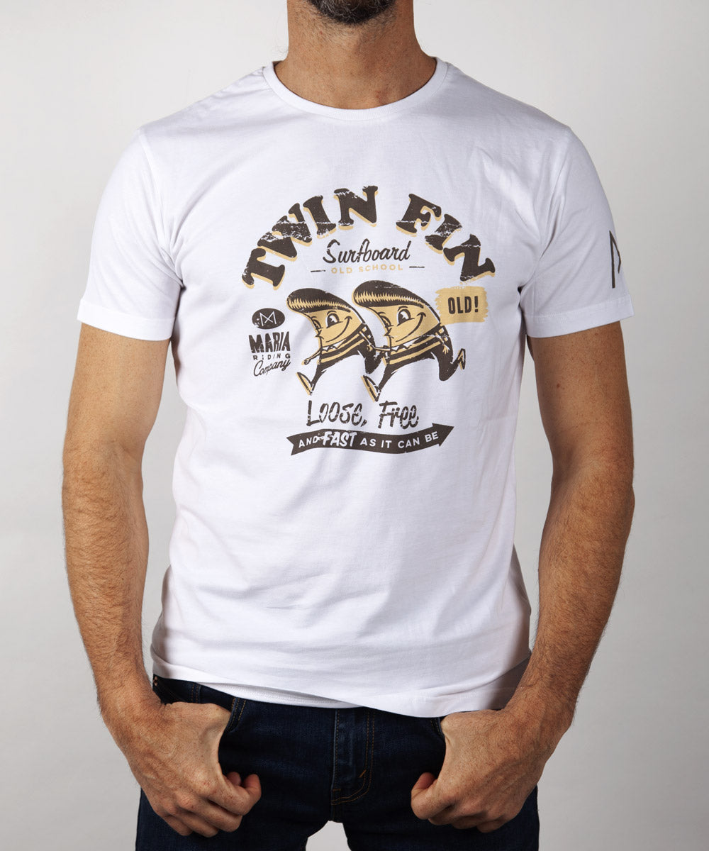 T-Shirt - Twin Fin - White