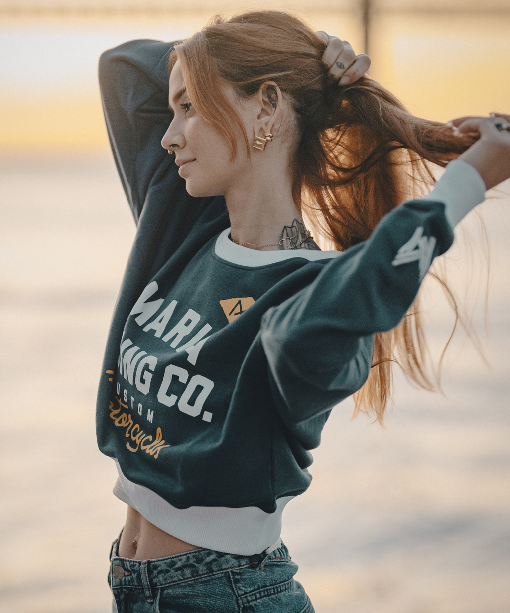 Buy Womens Blue Sweatshirts Online Maria Riding Company