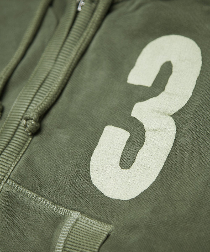 Women Zip Up Hoodie - Army Green